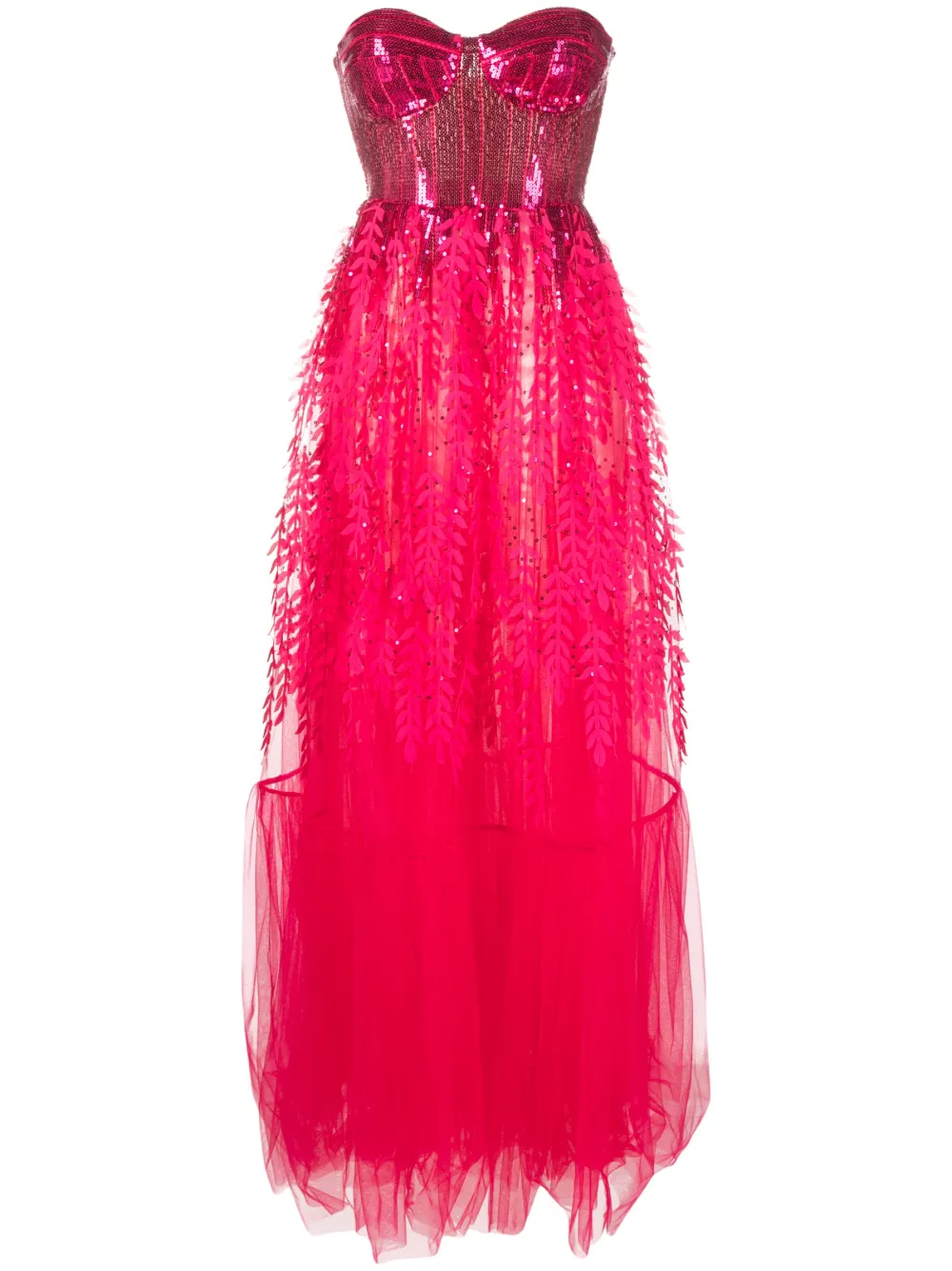 Elisabetta Franchi Sequin-embellished Maxi Dress In Pink