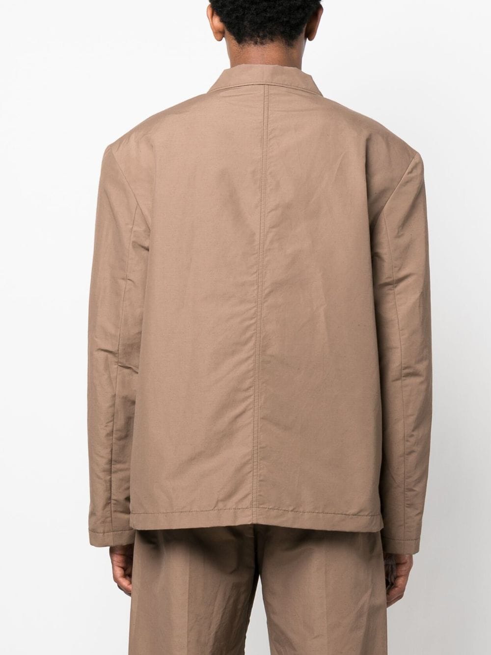 Shop Lemaire Notched-lapel Single-breasted Jacket In Brown