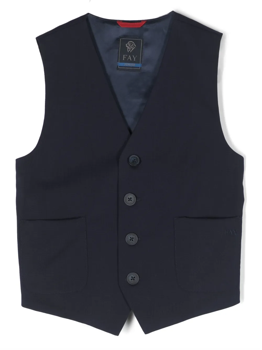 Fay Kids veston boutonné à col v - Bleu