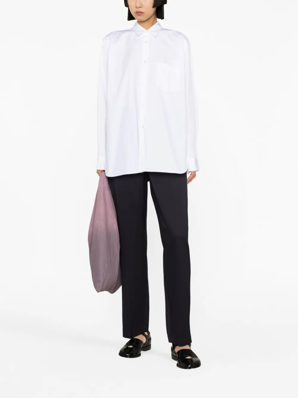 straight-leg drawstring trousers