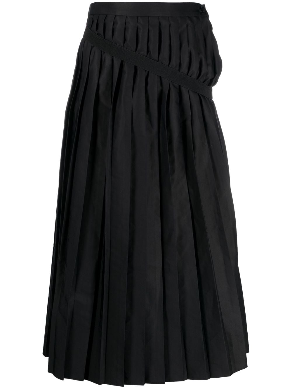 pleated midi skirt