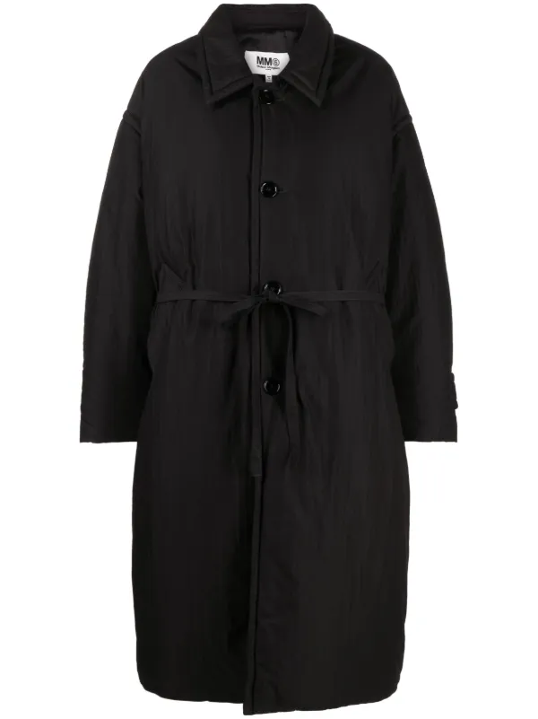 MM6 Maison Margiela オーバーサイズ レザーコート M 黒-