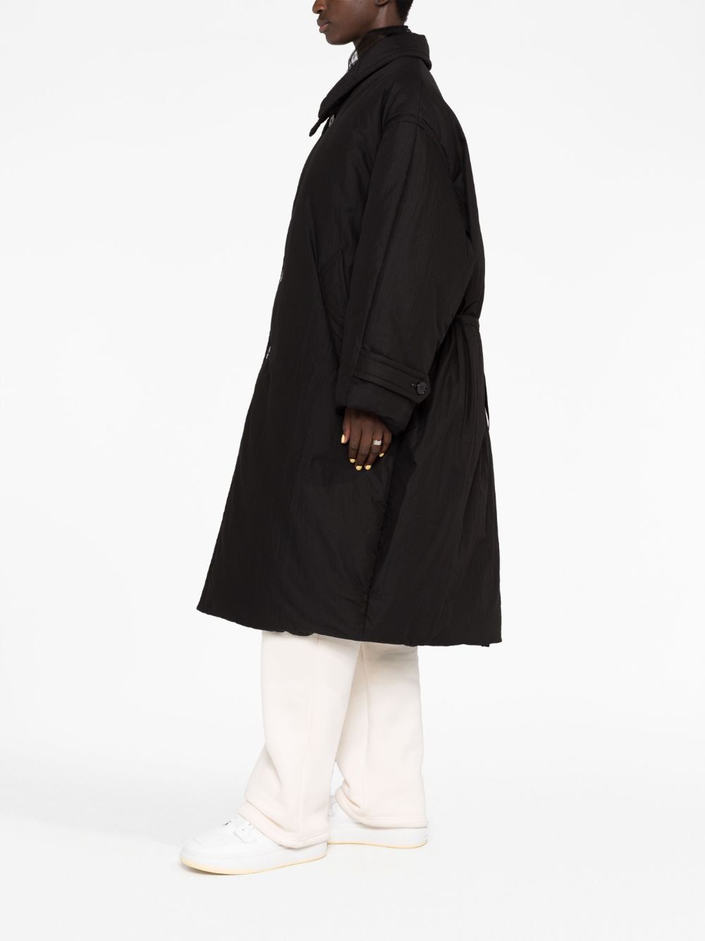 Shop Mm6 Maison Margiela Oversized Padded Coat In Black