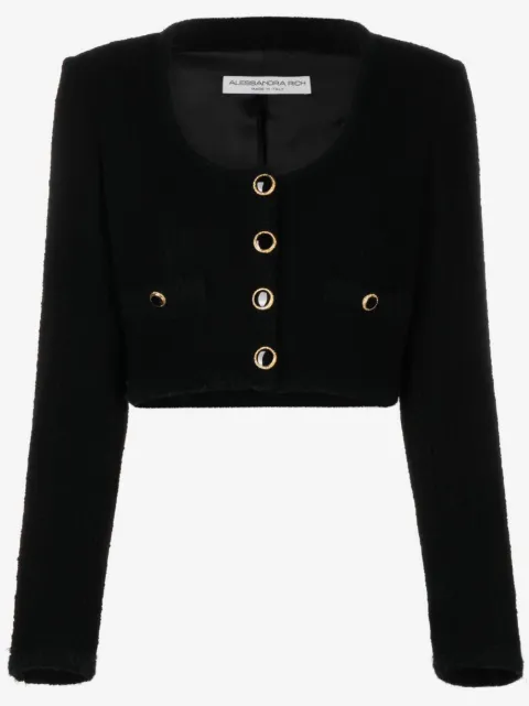 Alessandra Rich cropped bouclé jacket