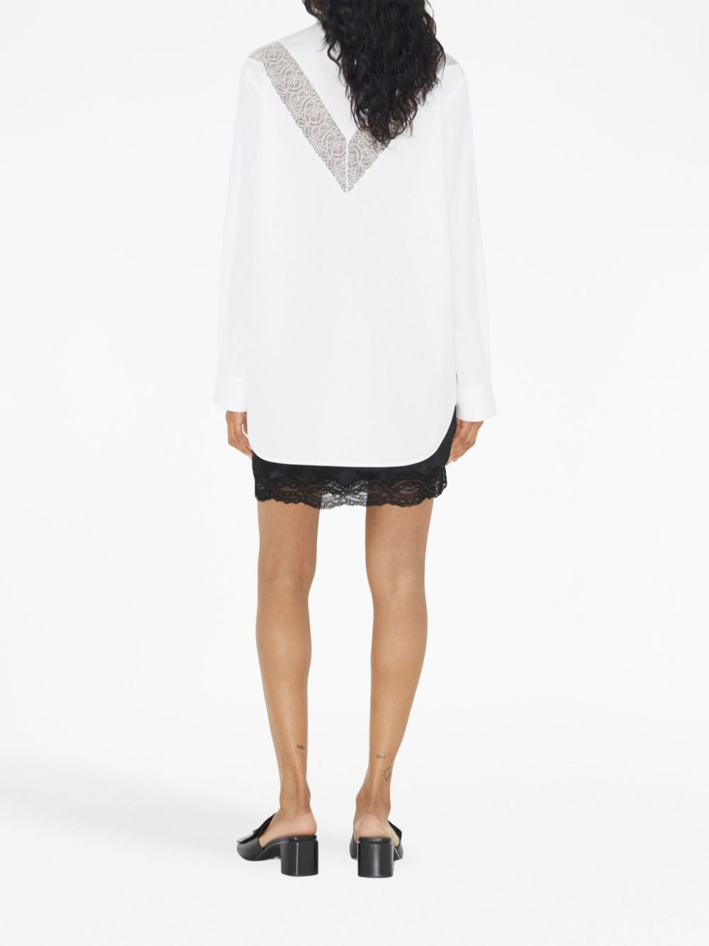 Burberry lace-trim cotton shirt Women