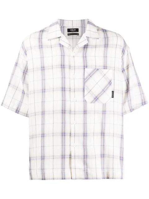 FIVE CM check-pattern cotton shirt