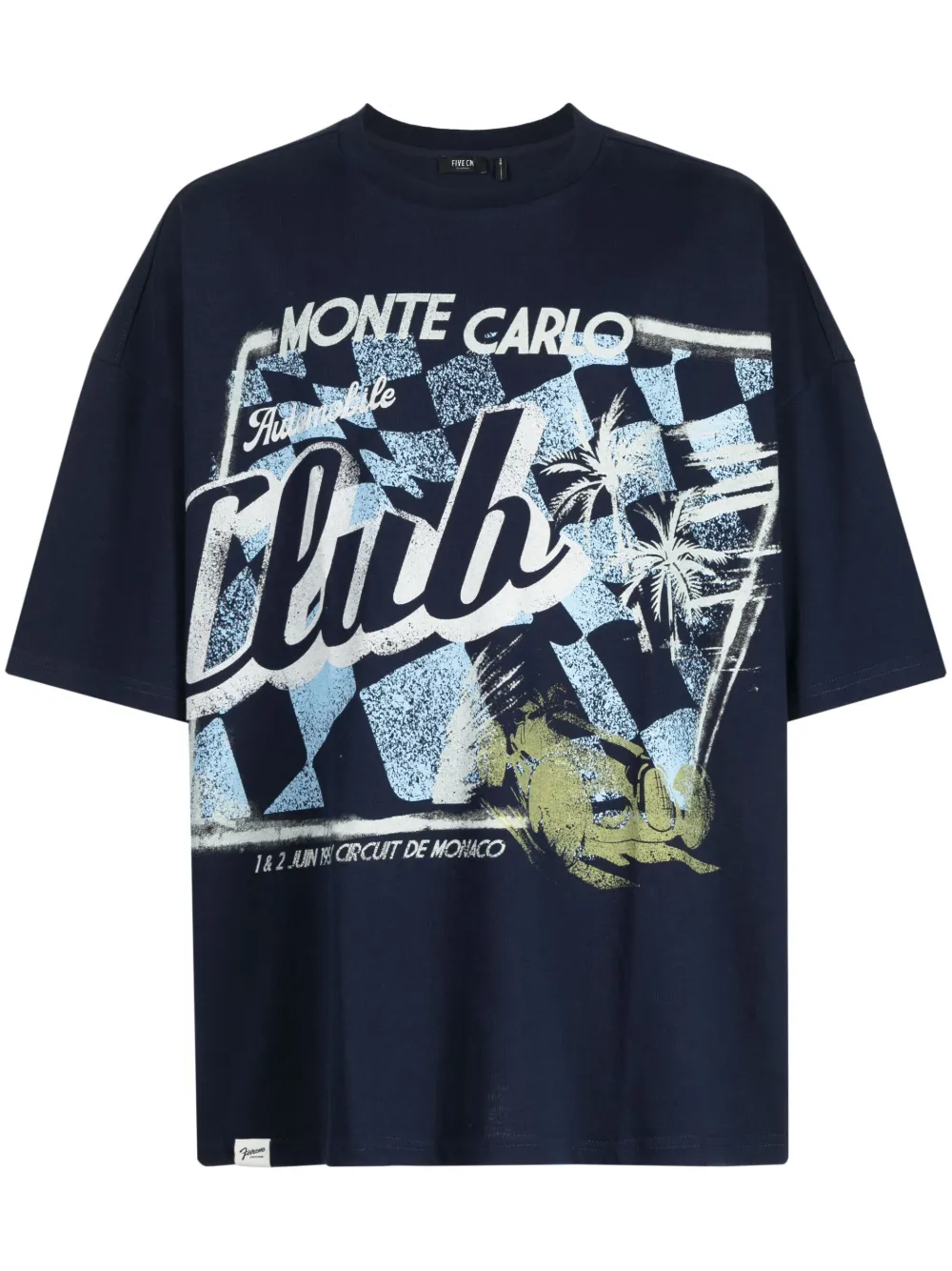 FIVE CM oversized graphic-print T-shirt - Blue