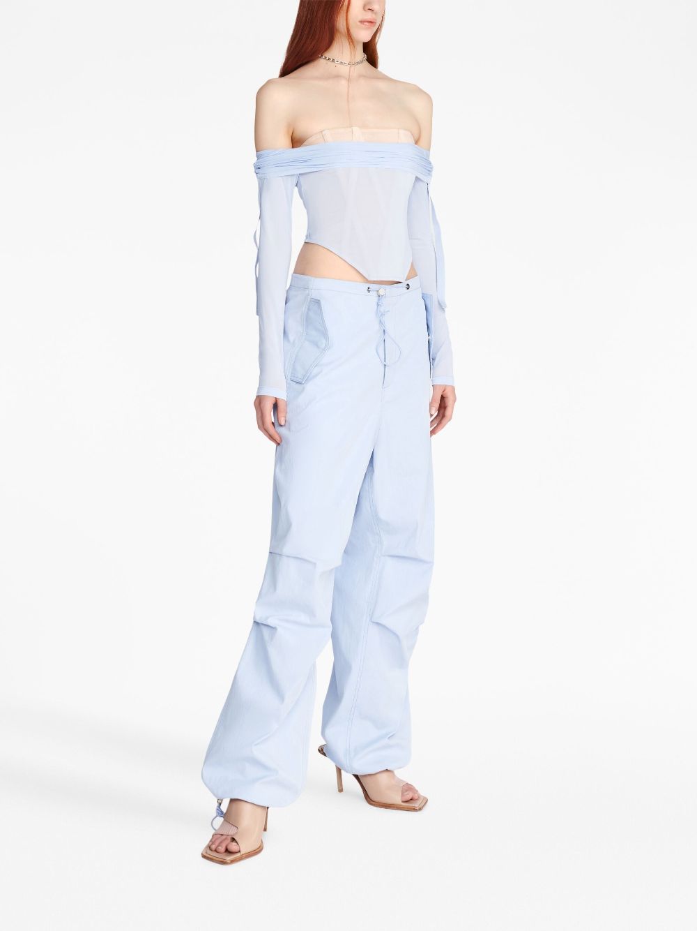 Dion Lee Gesmockte top - Blauw