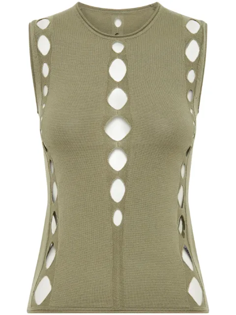 Dion Lee Snake Diamond ribbed top