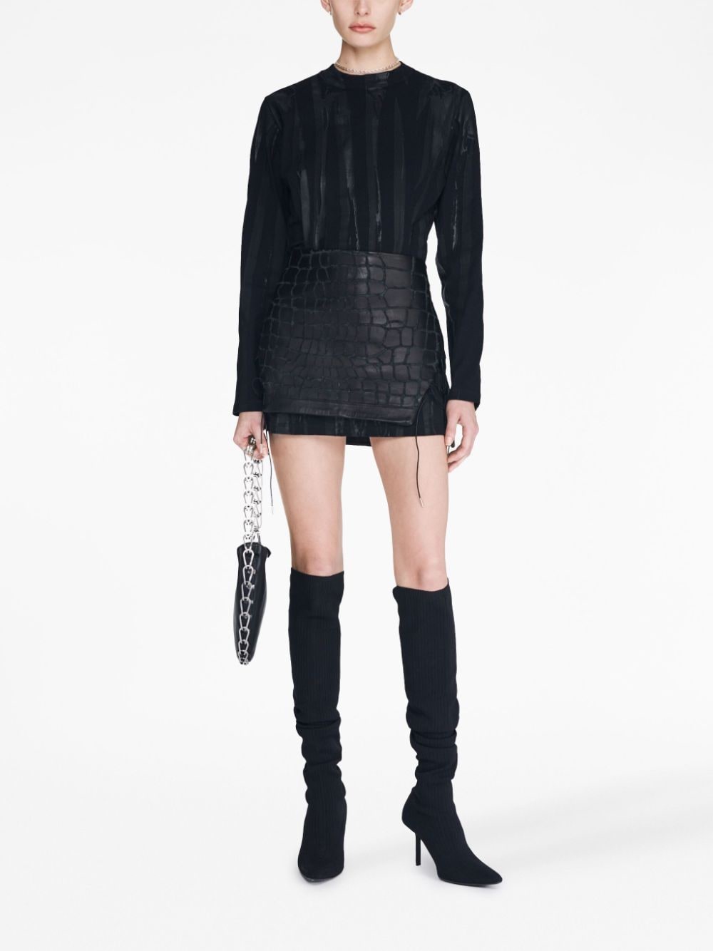 Dion Lee snakeskin-effect Leather Skirt - Farfetch