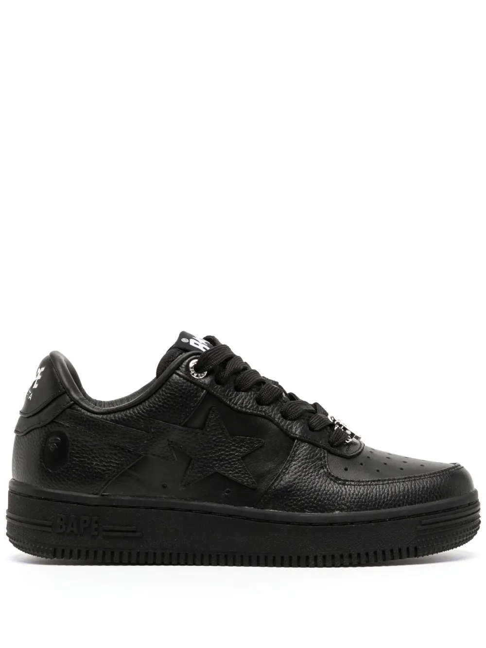 A Bathing Ape Panelled Low-top Sneakers In Schwarz