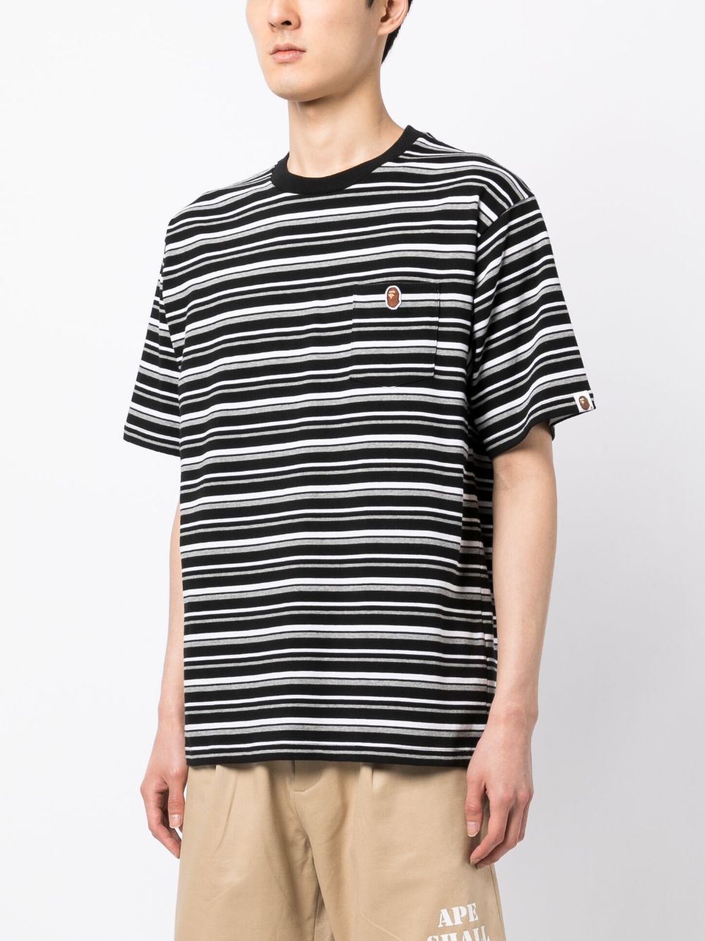 A BATHING APE® Hoop One Point Striped T-shirt - Farfetch