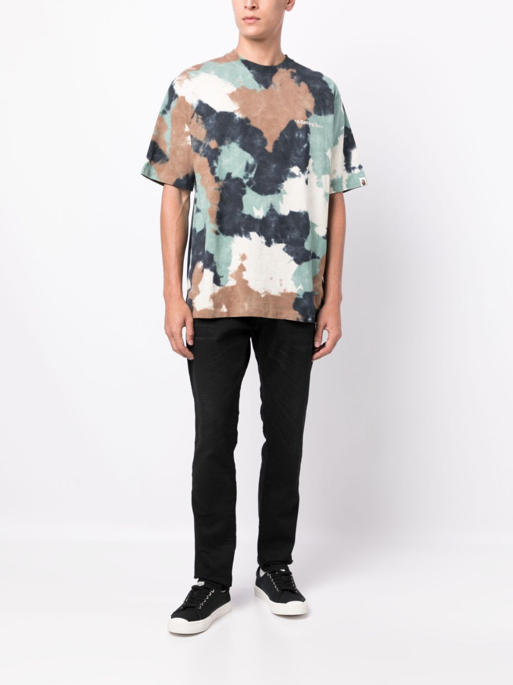 A BATHING APE® tie dye-print cotton T-shirt - Veelkleurig