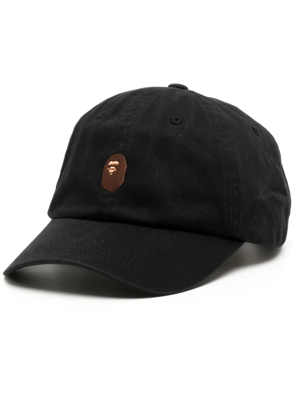 A Bathing Ape Ape Head One Point Logo Baseball Cap In Black