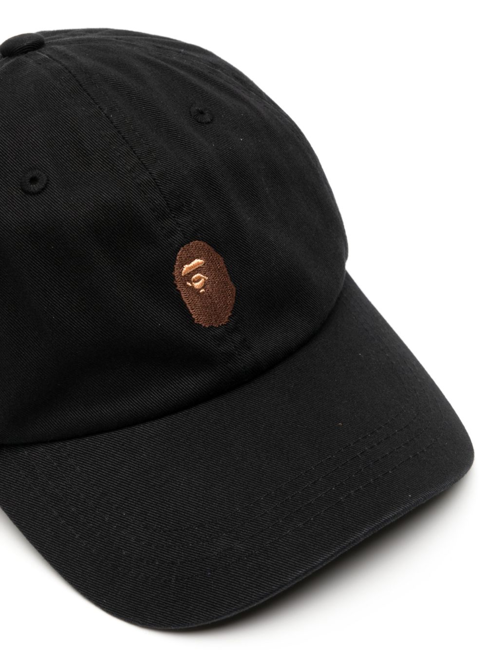 A BATHING APE® logo-embroidery baseball cap - Zwart