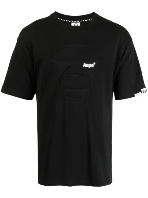 AAPE BY *A BATHING APE® T-shirt med præget logodetalje