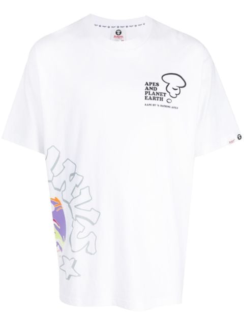 AAPE BY *A BATHING APE® logo-print cotton T-shirt  