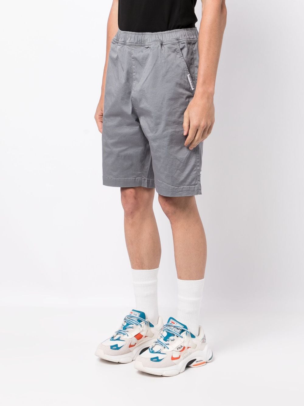 Shop Aape By A Bathing Ape Logo-print Track Shorts In Grey