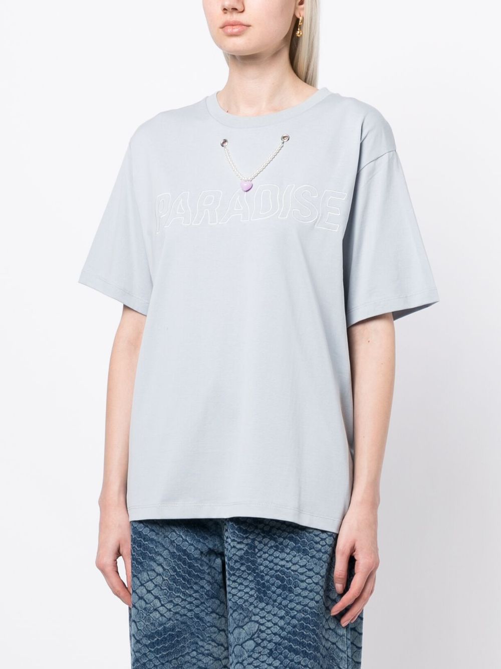 Shop authentic goods Rabanne chain-detail cotton T-shirt Women