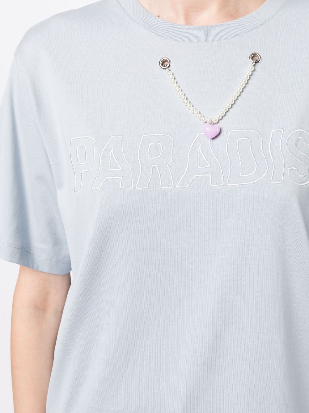 Shop authentic goods Rabanne chain-detail cotton T-shirt Women