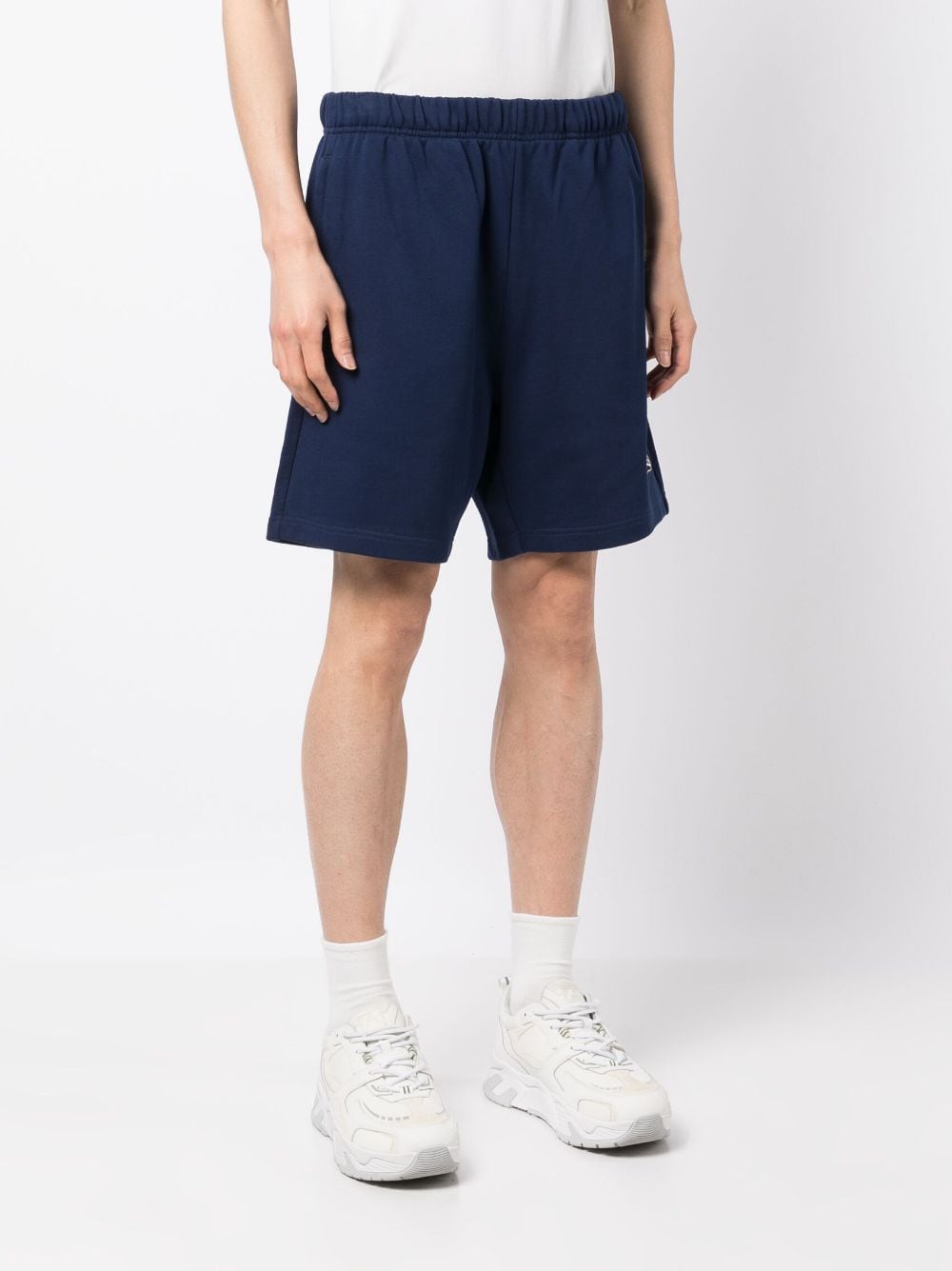 Shop Chocoolate Logo-embroidered Cotton Shorts In Blue