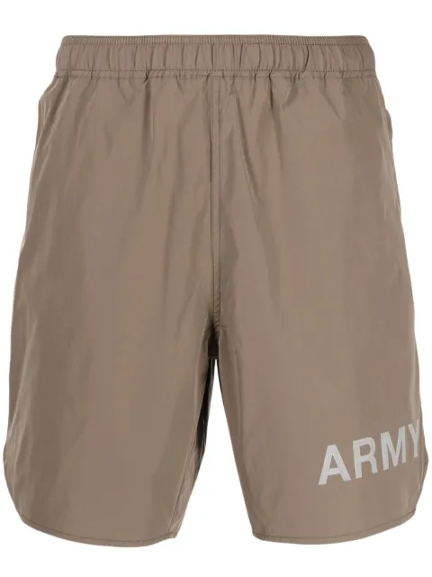 CHOCOOLATE slogan-print track shorts