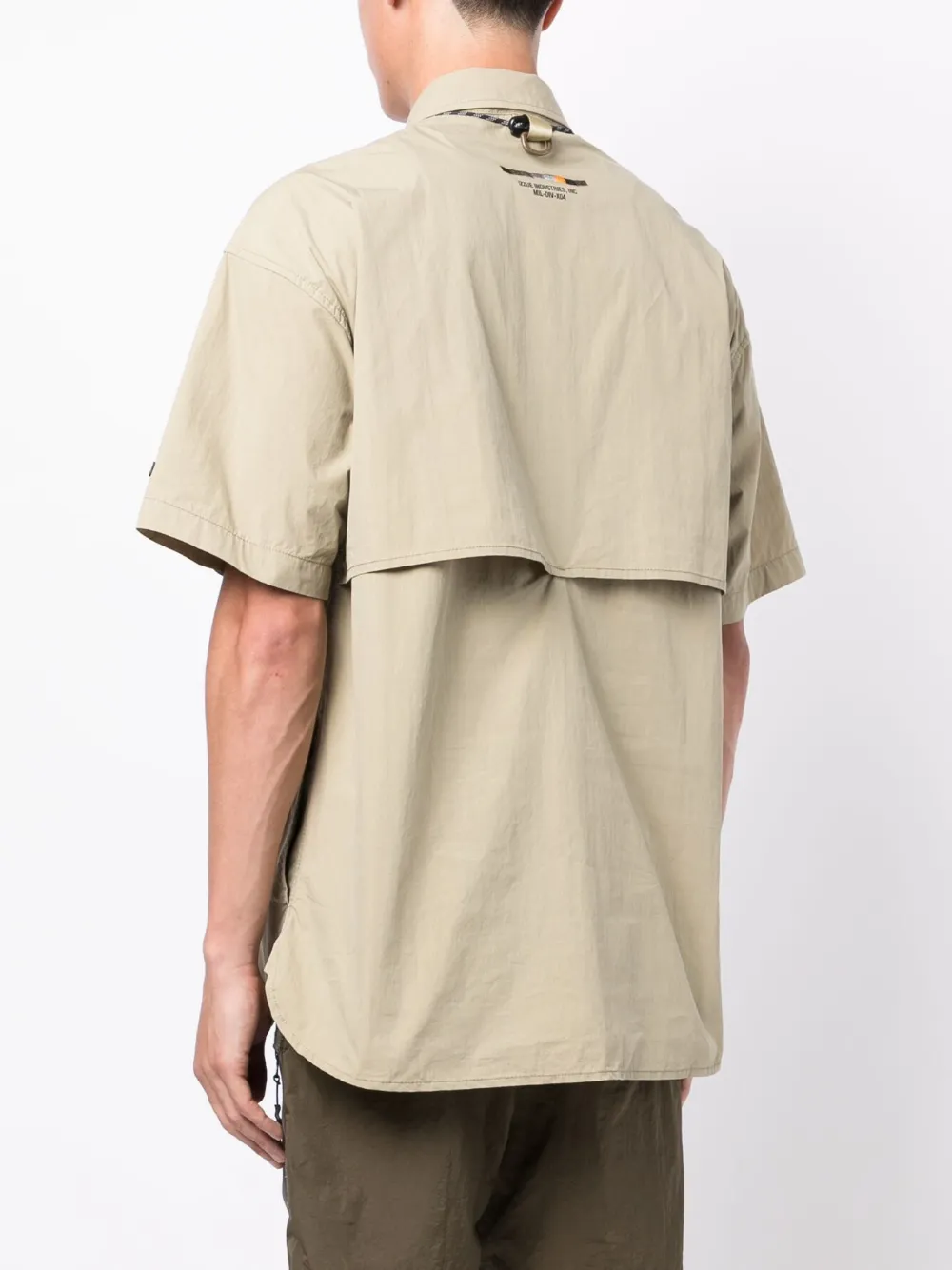 Shop Izzue Multiple-pockets Short-sleeved Shirt In Brown