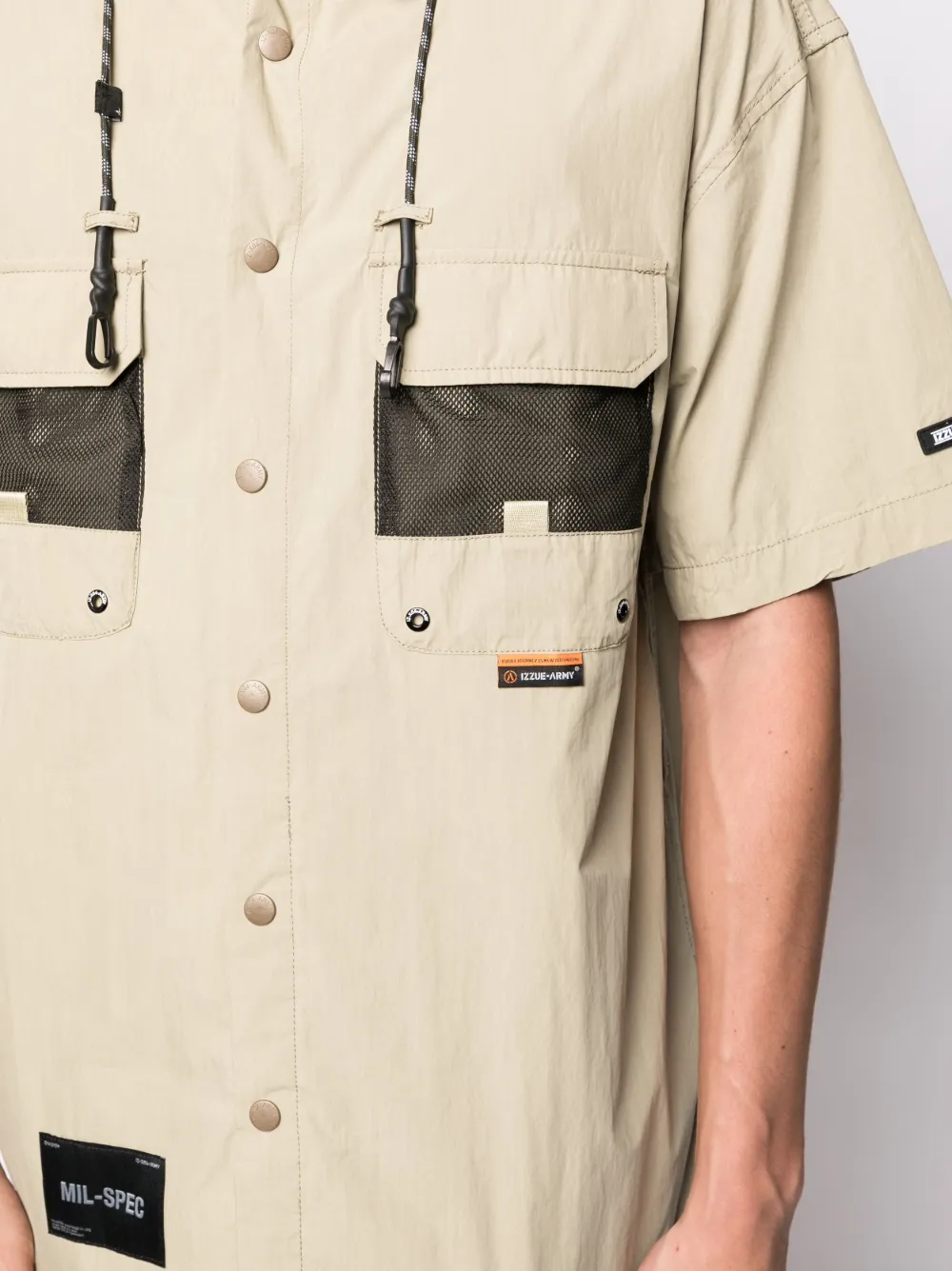 Shop Izzue Multiple-pockets Short-sleeved Shirt In Brown