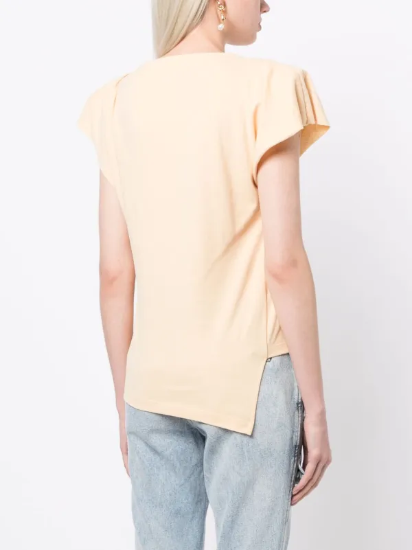 ISABEL MARANT Sebani Padded Asymmetric T-shirt | Neutrals