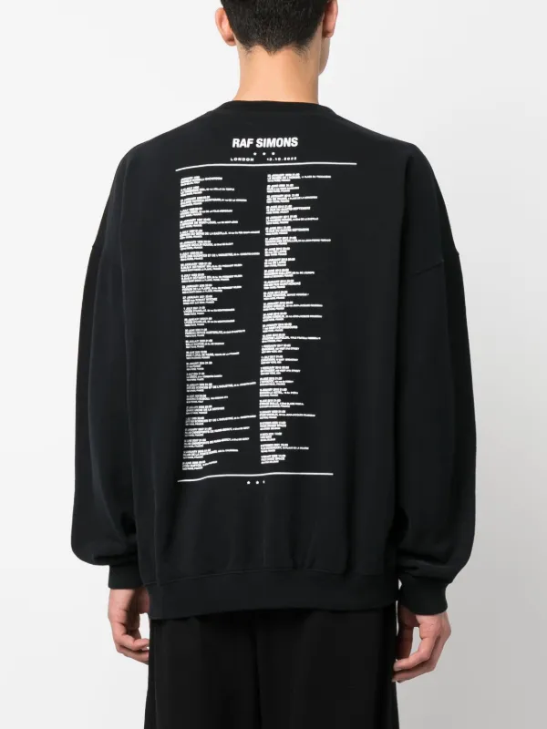 Raf Simons tour-print Fleece Cardigan - Farfetch