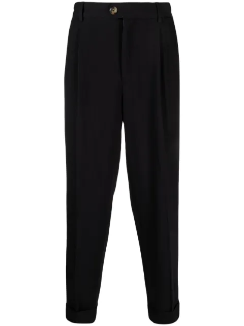PT Torino pantalones tapered con dobladillo vuelto