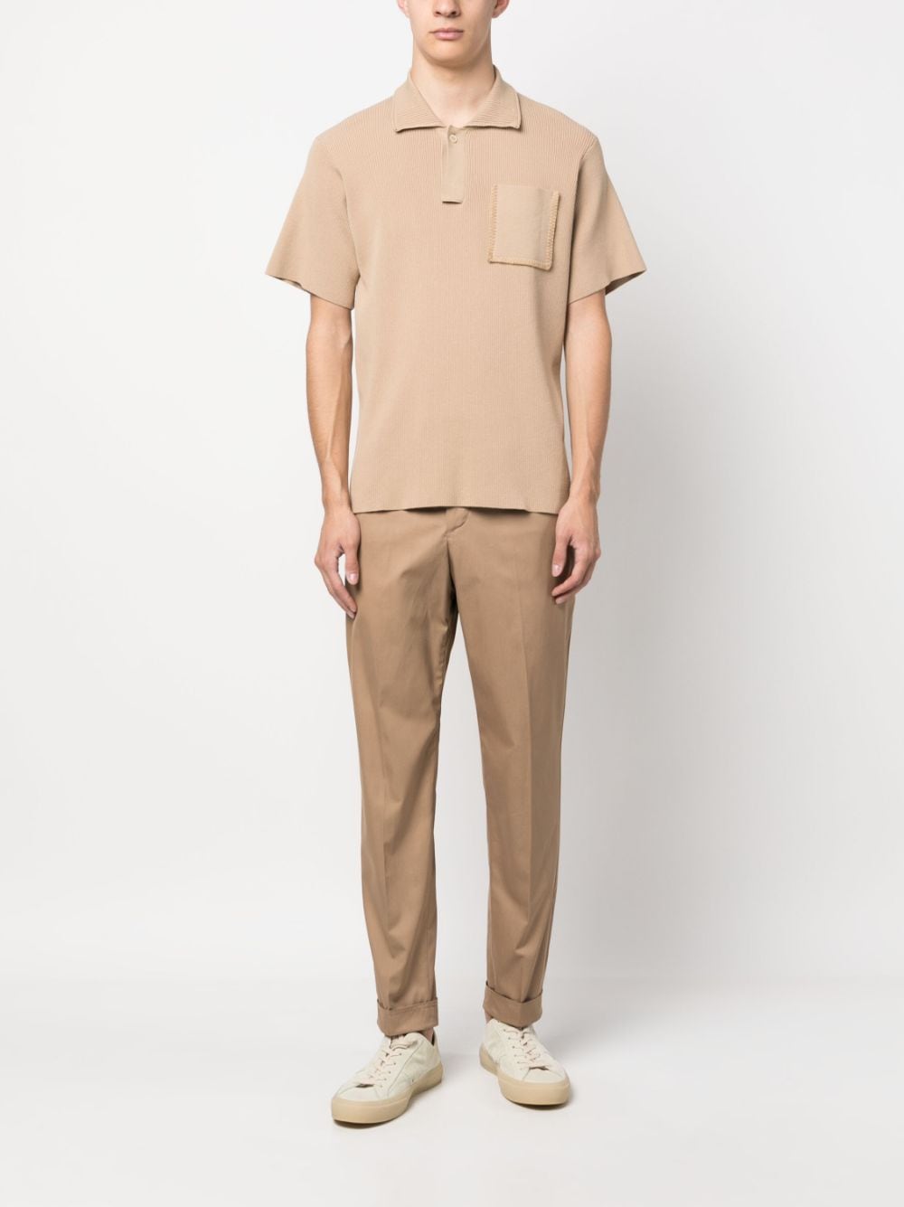 PT Torino elasticated-waistband chino trousers - Bruin