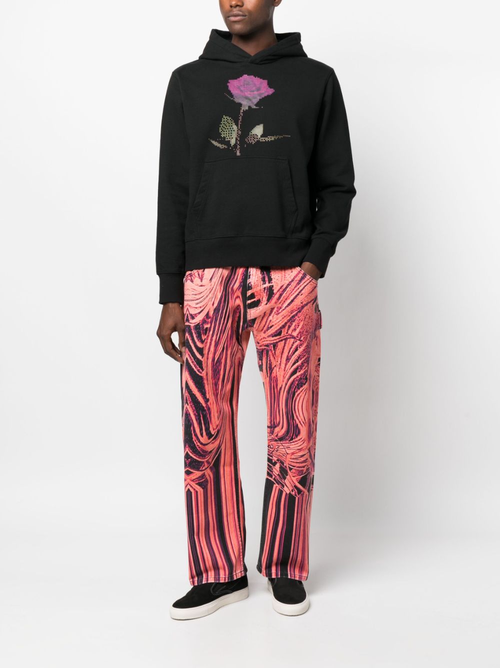 PACCBET Broek met abstract patroon - Roze