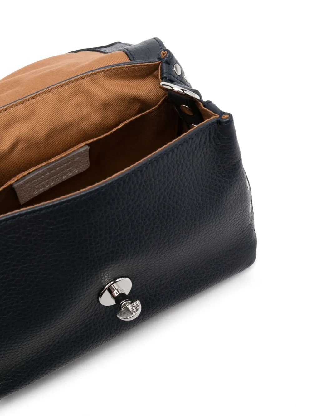 Zanellato Postina leren mini-tas Blauw