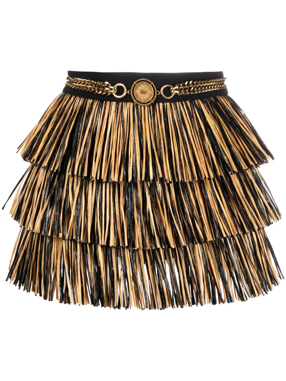 Elisabetta Franchi Shorts met logoplakkaat Bruin
