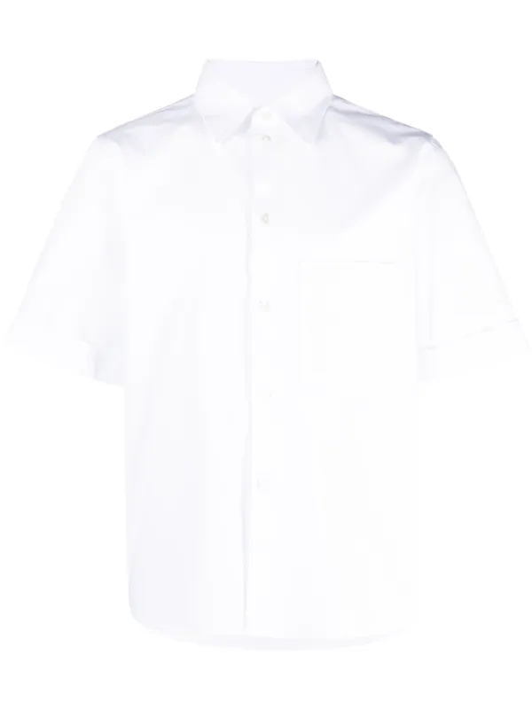 Róhe Short-sleeve Cotton Shirt in White