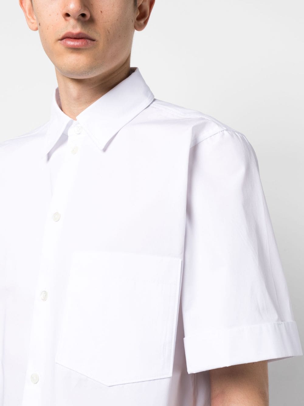 Shop Rohe Short-sleeve Cotton Shirt In White