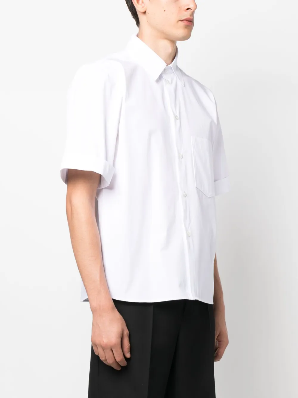 Shop Rohe Short-sleeve Cotton Shirt In White