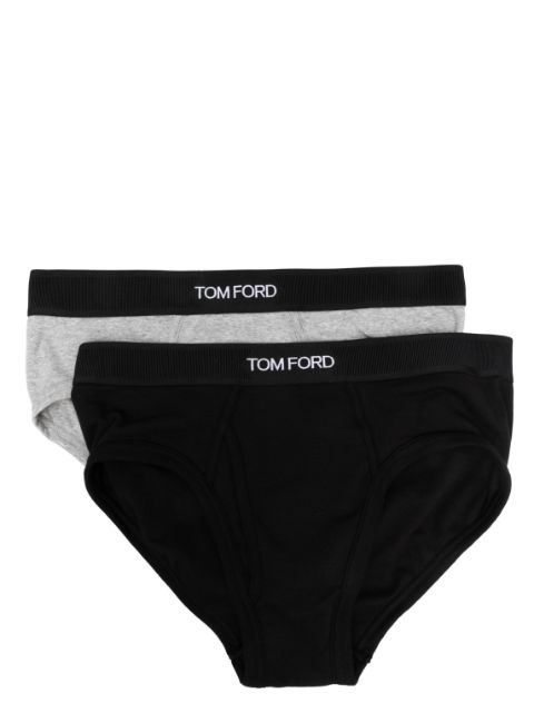 TOM FORD logo-waist cotton briefs (pack of two)