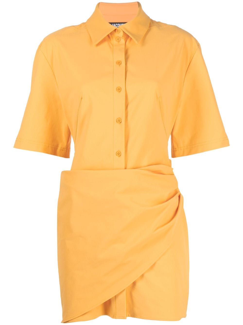 Shop Jacquemus Cut-out Detail Dress In Orange