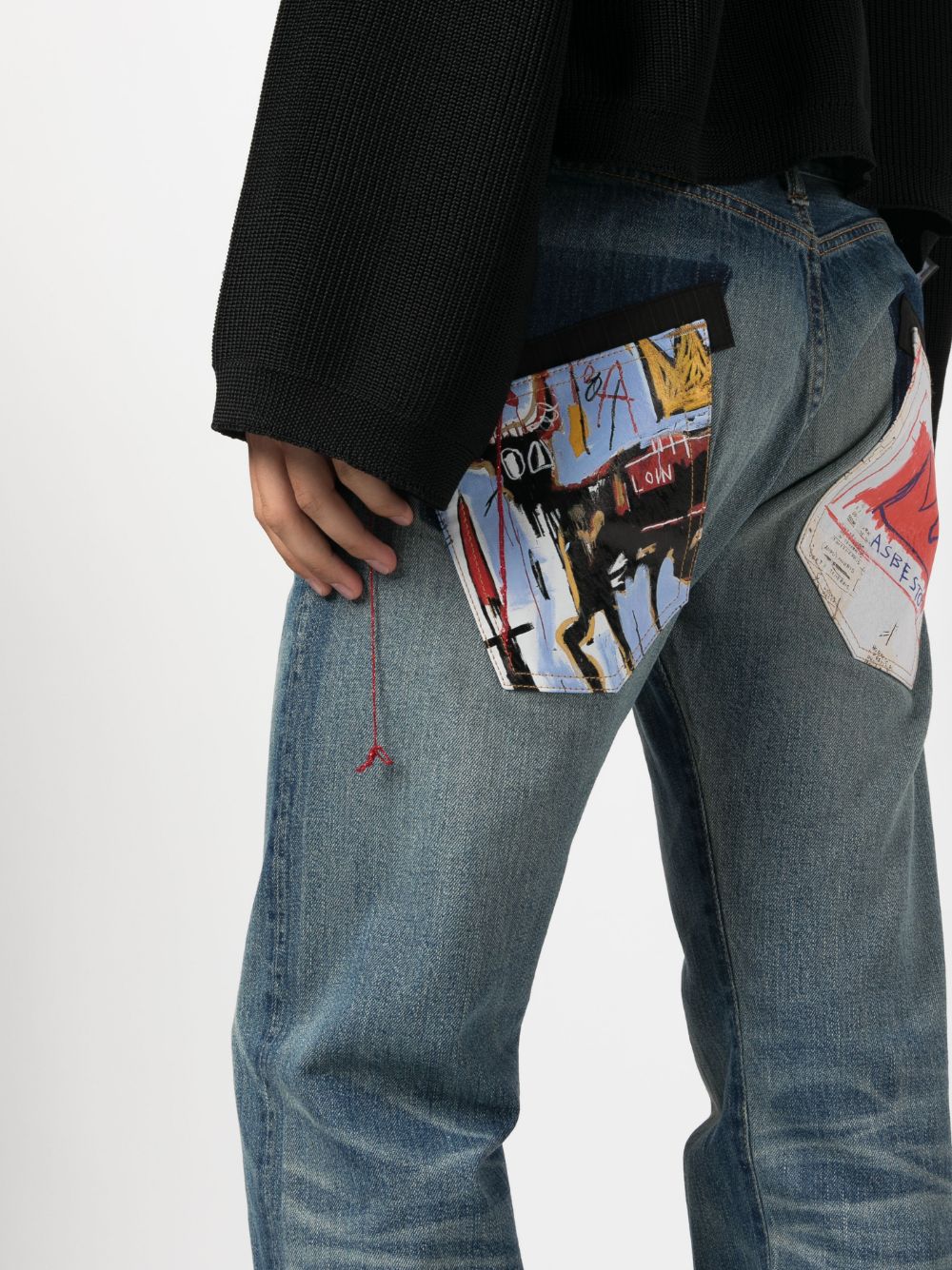 Shop Junya Watanabe X Jean-michel Basquiat Jeans In Blue