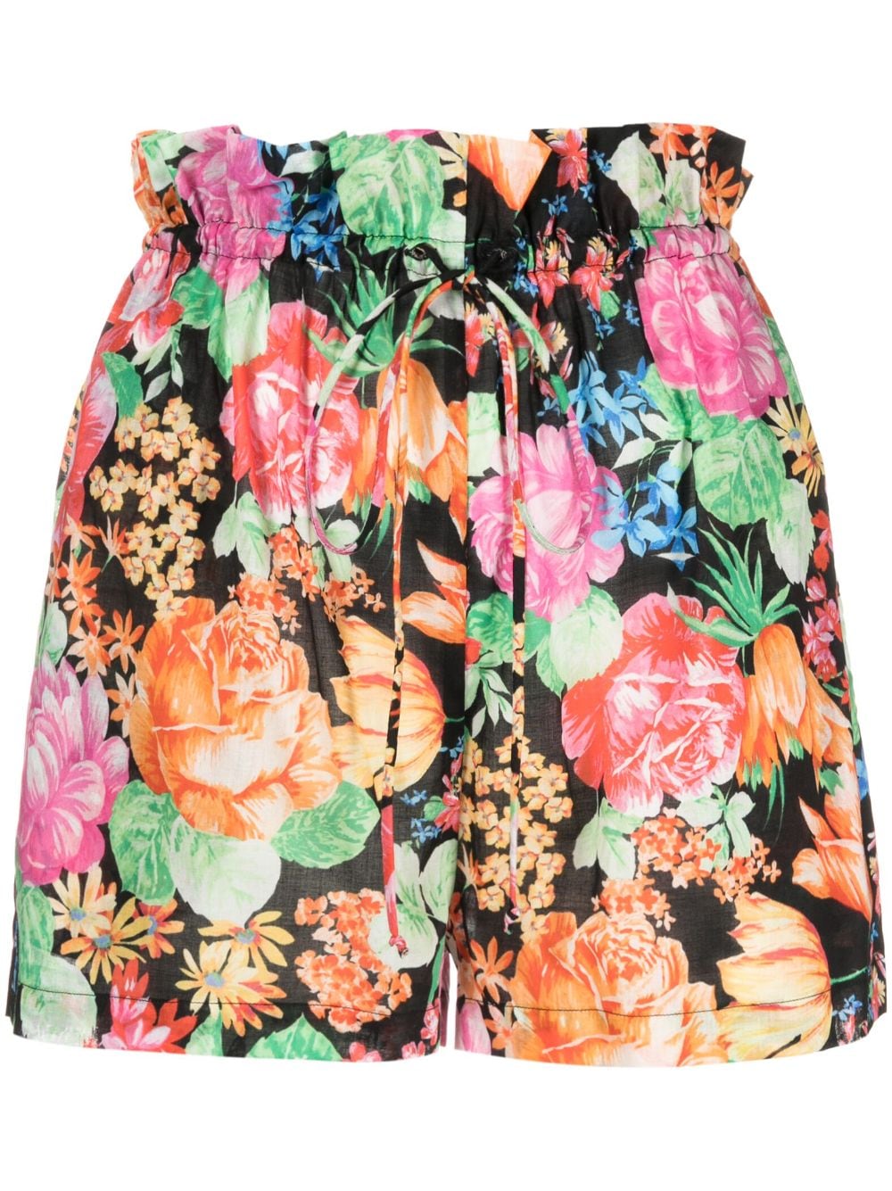 The Andamane Floral-print Shorts In Black