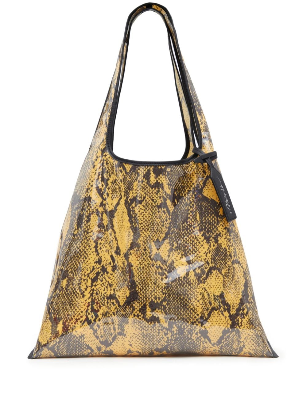Shop 3.1 Phillip Lim / フィリップ リム Python-print Open-top Tote Bag In Yellow