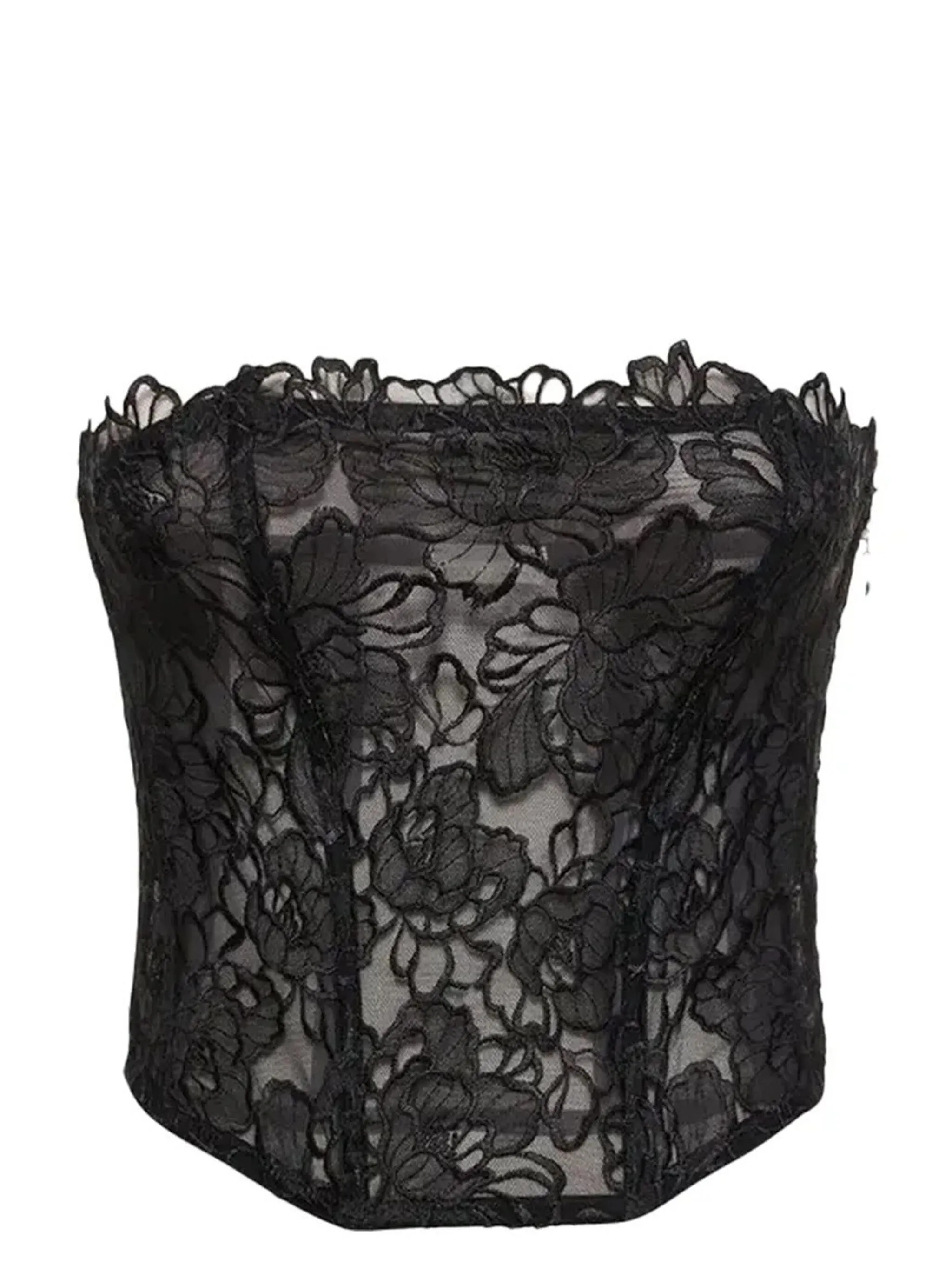 Fleur Du Mal Whitney embroidered corset top