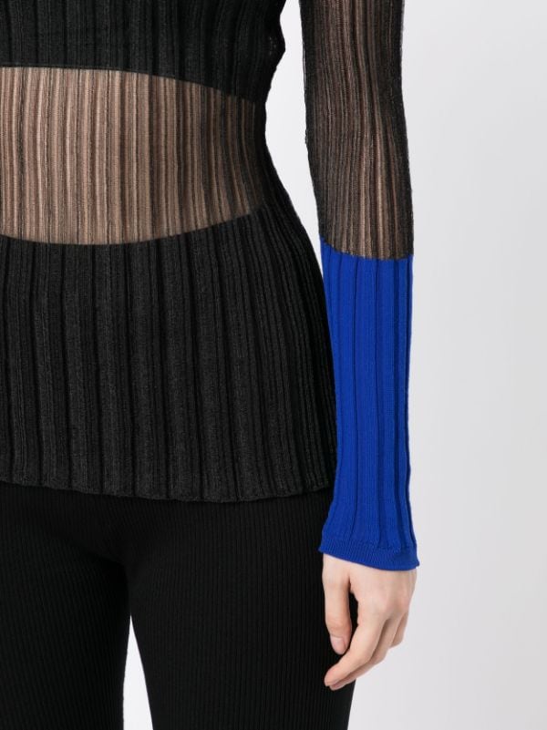 CFCL ribbed-knit Sheer Top - Farfetch