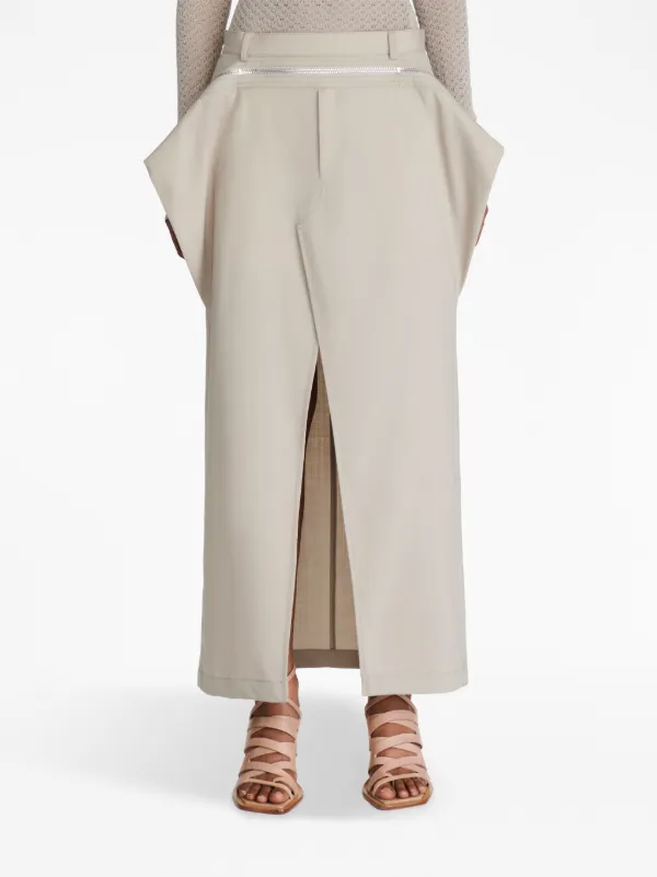 【Dion Lee】カットアウトジャージミディスカート セール】ウォッシャブルジャージタイトミディスカート（スカート