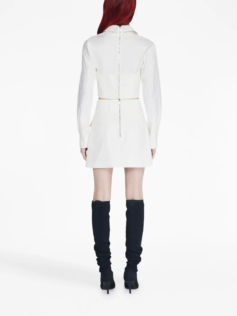 Dion Lee White V-wire Corset Shirt In White