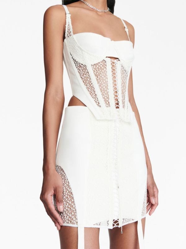 DION LEE, Lace Up Corset Skirt