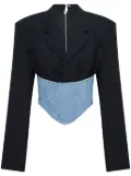 Dion Lee cropped corset-style blazer - Black