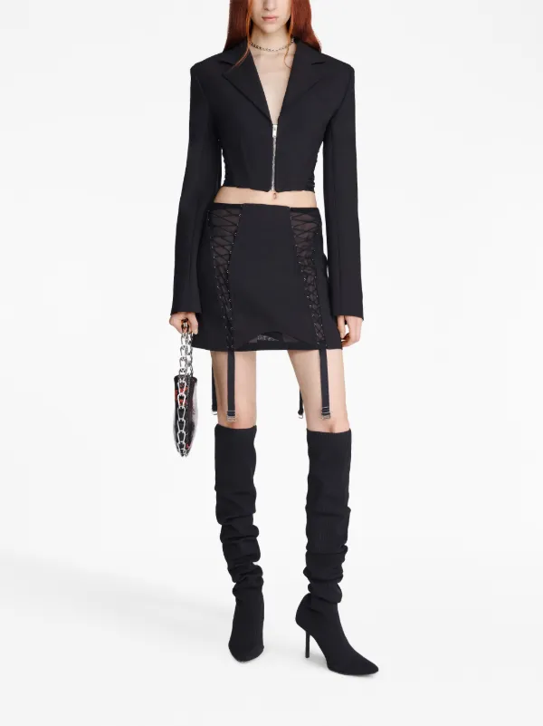 Lace-up Mini Skirt